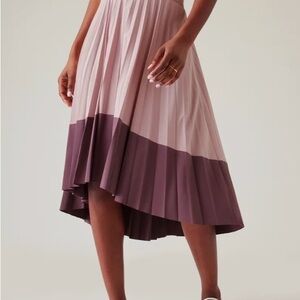 New! Athleta Pleated Skirt in Lavender and Plum-Size M